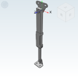 HFX48 - Automatic locking type telescopic strut, for ordinary doors, stainless steel clean type