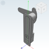 XAT15_16 - Plane lock/Square freestanding button/Handle press rotary