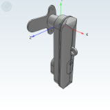 XAT66 - 平面锁/椭圆一体式按钮/单点式  把手按压转动式