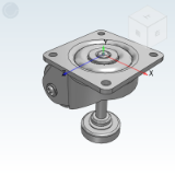 CGP10 - Casters with centering block Heavy-duty type Flat bottom movable type / screw movable type