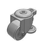 CLU01 - Cost-effective casters, medium and heavy loads, with adjustment block, hole top movable type
